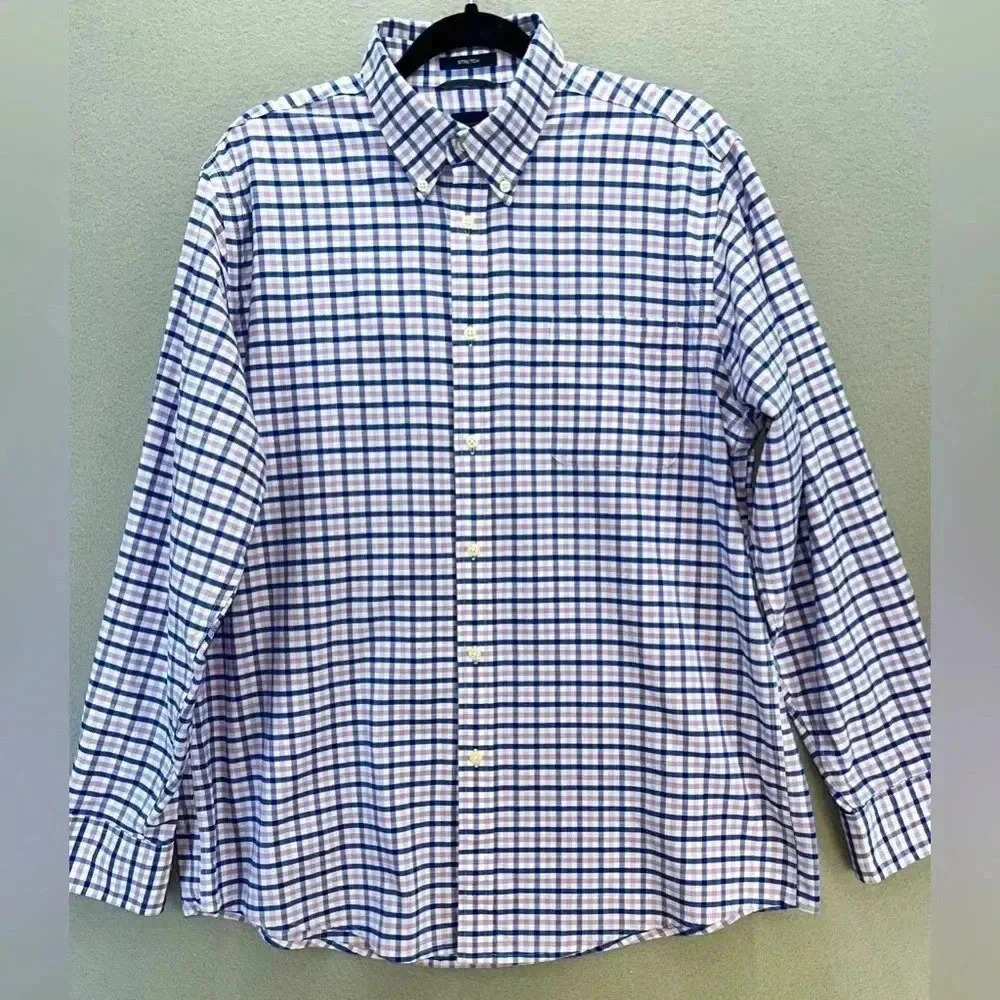 Dockers Battery Street shirt long sleeve button down, blue lavender